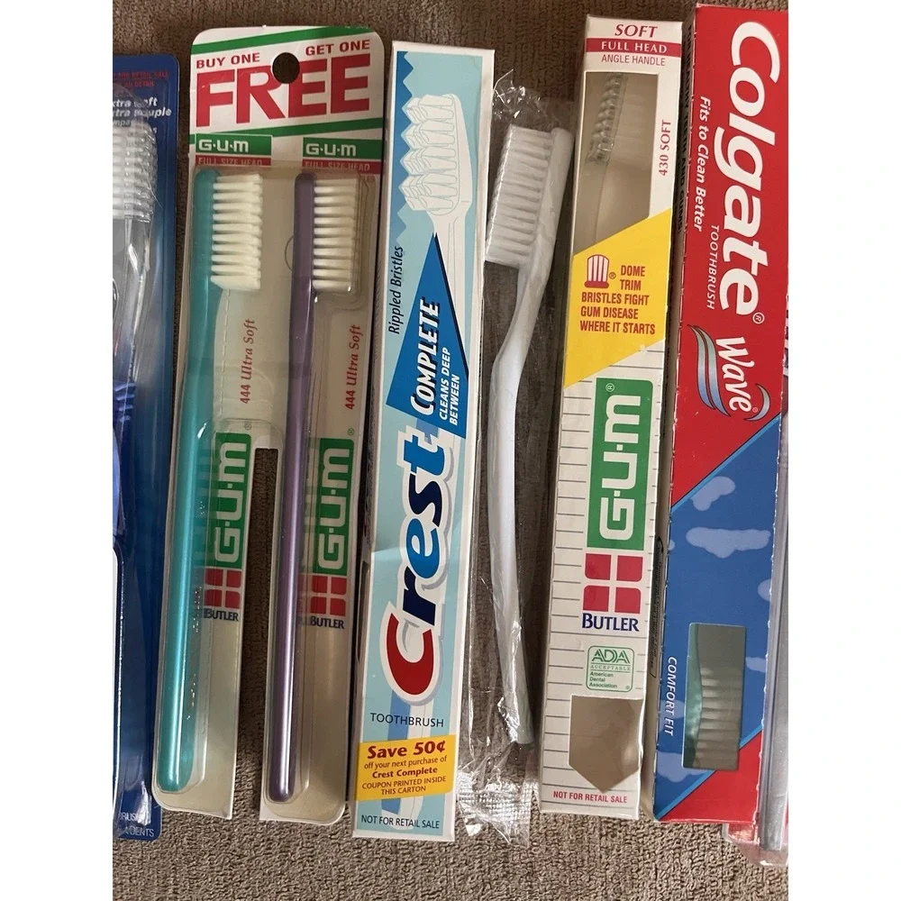 Vintage Lot Of 13 Toothbrush Oral-B Crest GUM 90s‎ Y2K Tooth Care
